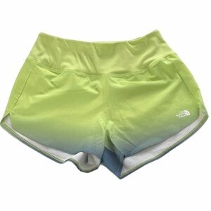 The North Face Arque Printed Lime and Sky Blue/grey ombré Athletic Short Size S